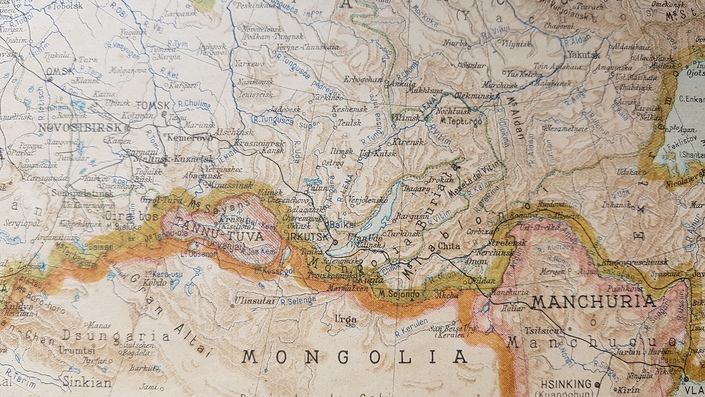 mapa de Tuva preparativos Asia Central