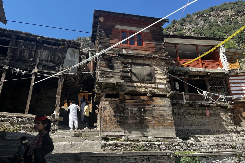 casas en el norte de Pakistán